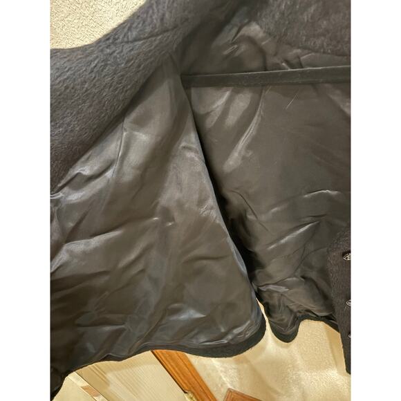 Liliana Castellano black shawl womens large classy suri alpaca merino wool - Picture 6 of 9